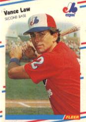 1988 Fleer Baseball Cards      187     Vance Law